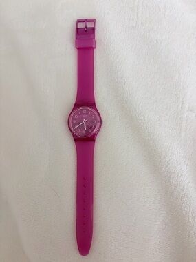 Swatch Lady Pink Glisten – Transparent & Sparkly – EUC